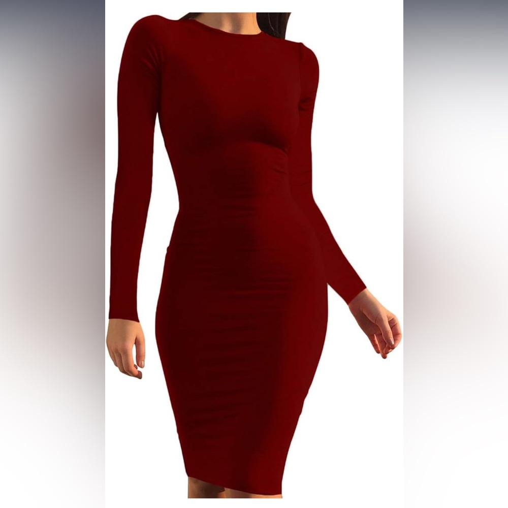 New Mokoru bodycon dress small wine red